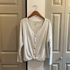 American Eagle Soft & Sexy Plush Waffle Knit Shirt